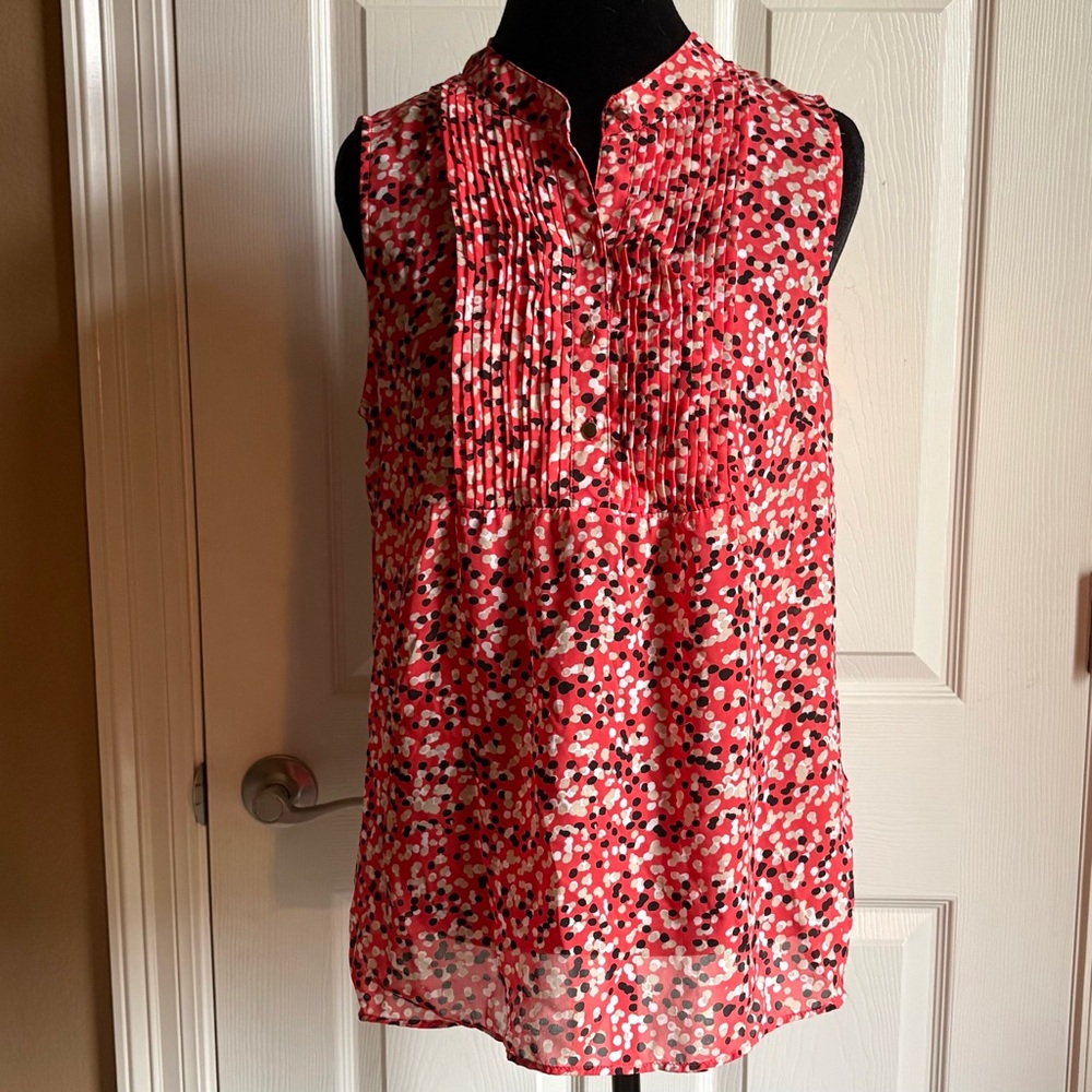 BANANA REPUBLIC FACTORY Pleated Dot Blouse